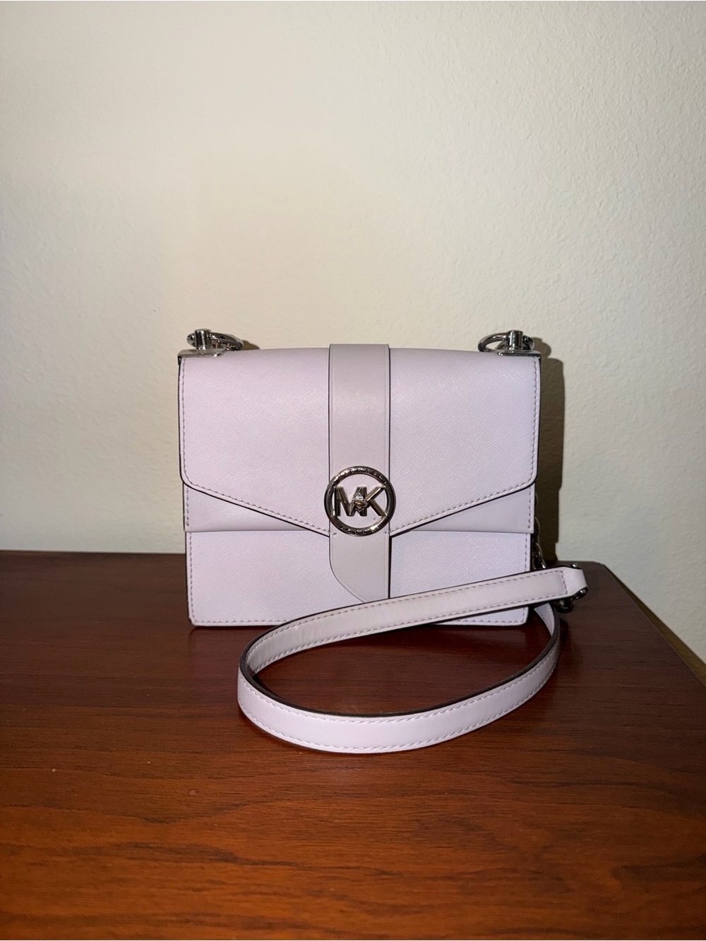 Michael Kors Lavender Crossbody Bag – Silver Chain